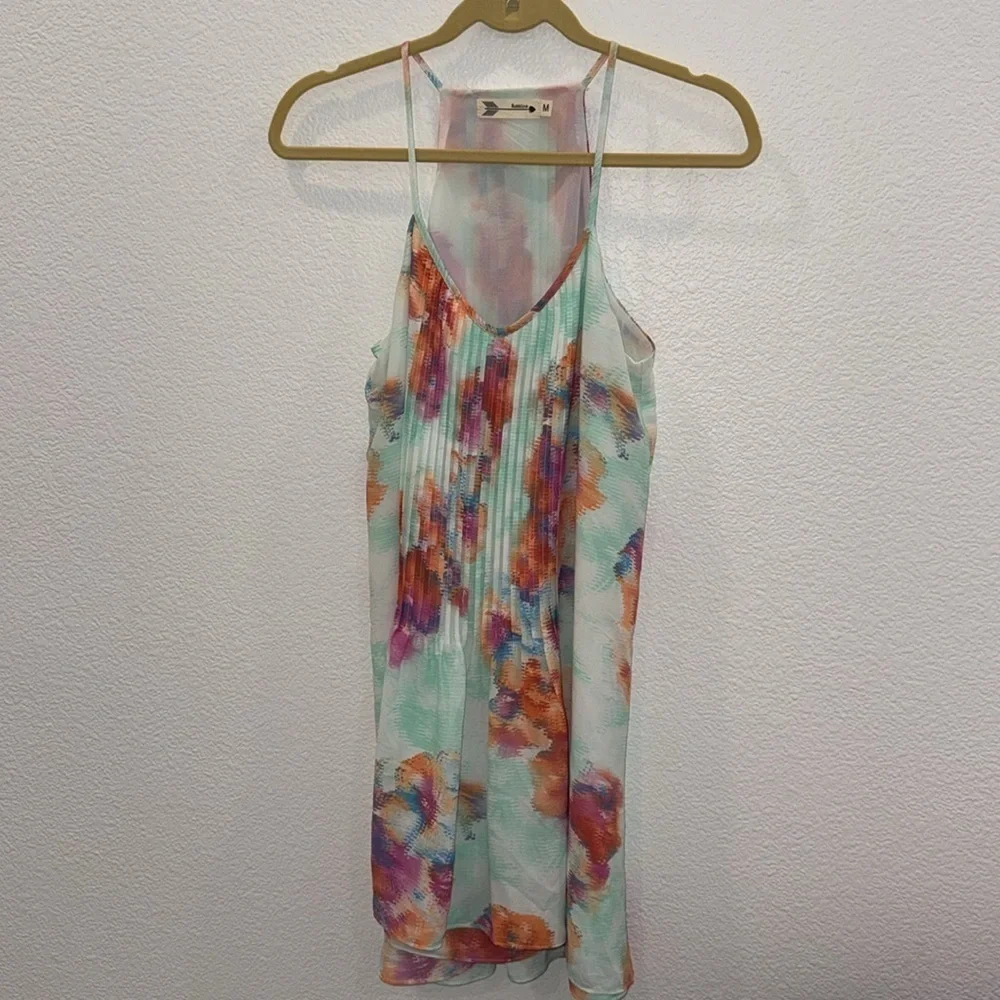 Buddy Love Watercolor Lilly High Low  Multicolor Mini Dress
